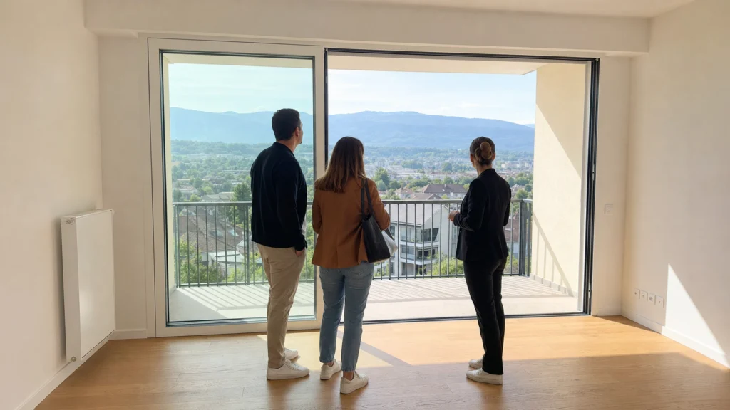 Visite d’un appartement en Haute-Savoie avec vue sur le bassin genevois