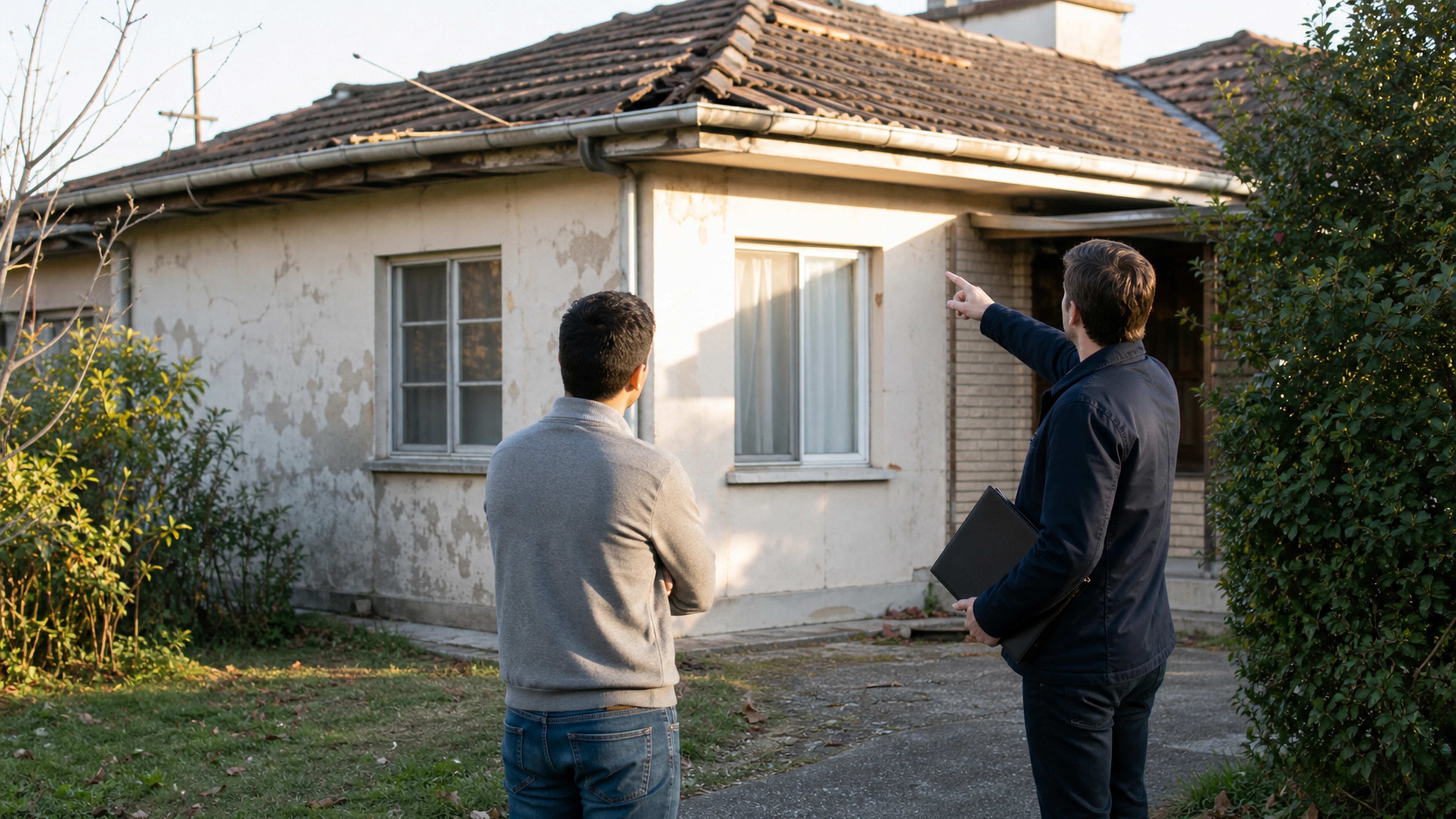 Illustration éditoriale pour l’article « Comment vendre une maison en mauvais état en toute sécurité »