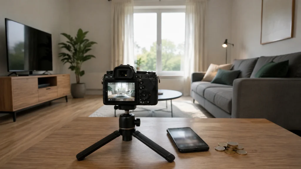 Illustration éditoriale pour l’article « Quel est le tarif photo immobilière pour votre annonce »